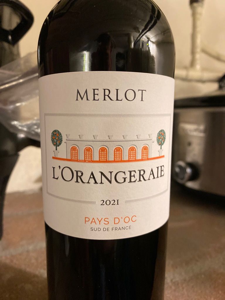 2021 L'Orangeraie Merlot, France, Languedoc Roussillon, Vin de Pays d