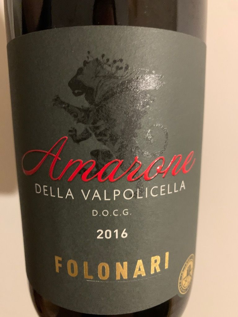 2017 Folonari Amarone della Valpolicella, Italy, Veneto, Valpolicella ...