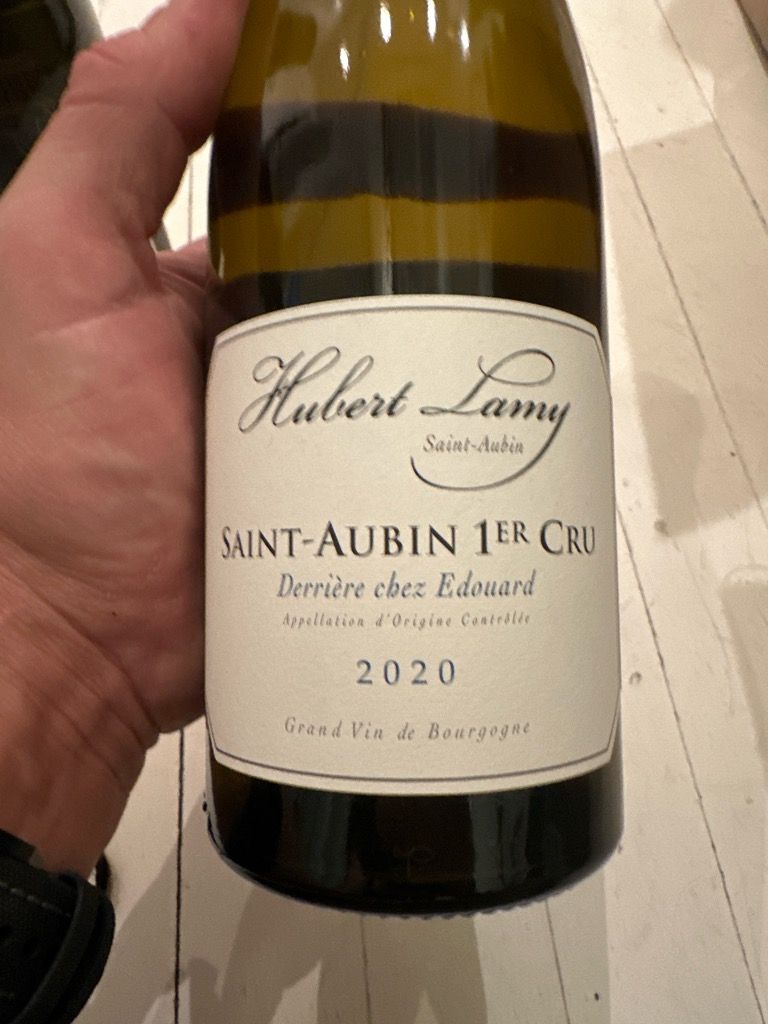 【希少】2020サン・トーバン1級Derrière Chez Édouard 2020 Hubert Lamy Saint-Aubin 1er Cru Derrière Chez Edouard Blanc