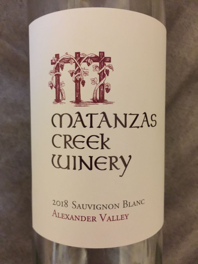 2018 Matanzas Creek Winery Sauvignon Blanc, USA, California, Sonoma ...