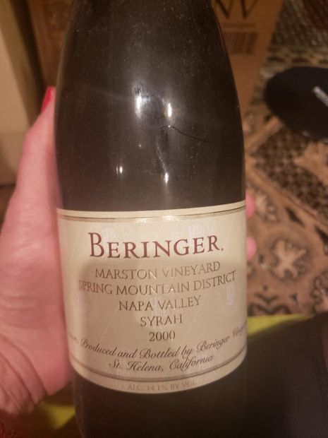 2000 Beringer Vineyards Cabernet Sauvignon Single Vineyard Marston ...