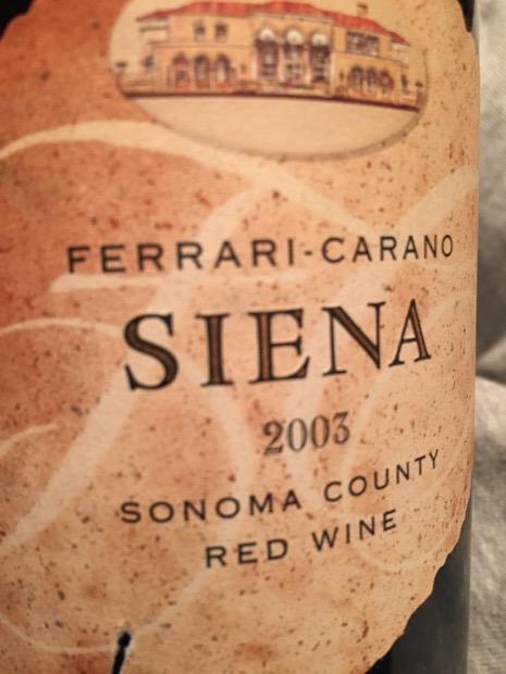 2003 Ferrari Carano Siena Usa California Sonoma County Cellartracker