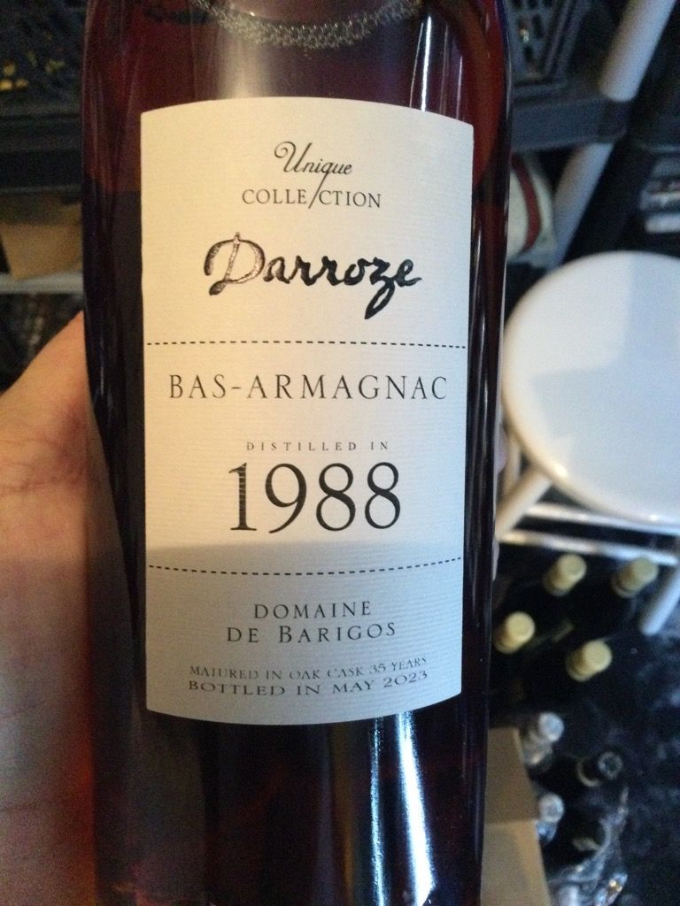 1989 Francis Darroze Armagnac Domaine de Salie Unique Collection,,Bas ...