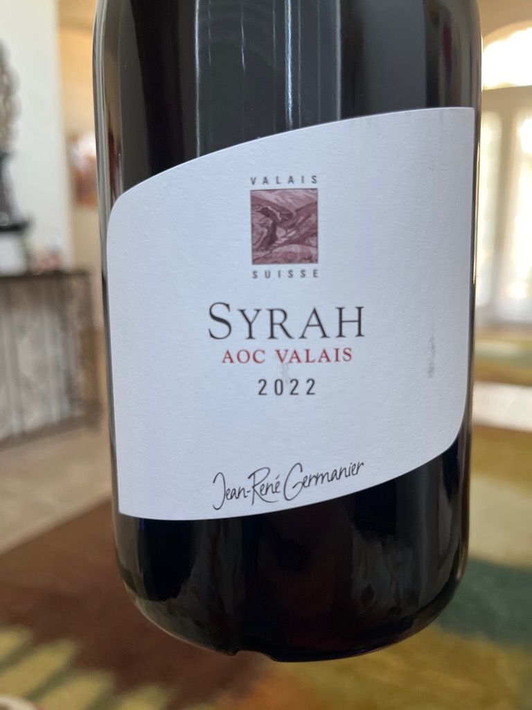 2023 Jean-René Germanier Syrah, Switzerland, Valais - CellarTracker