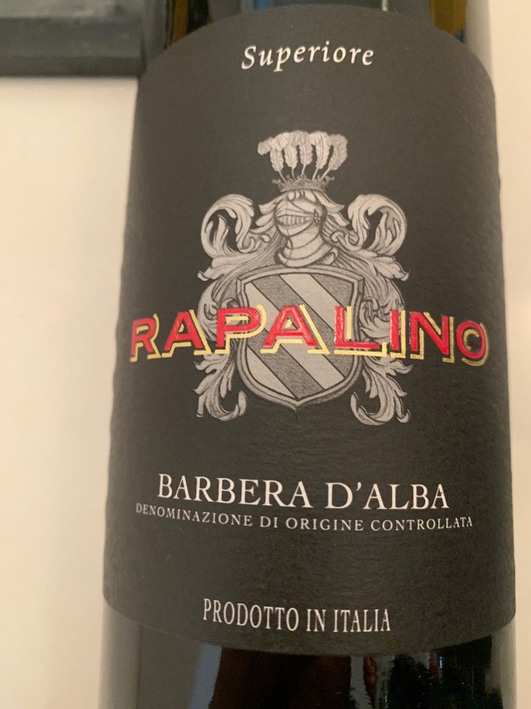 2015 Rapalino Barbera d'Alba Superiore, Italy, Piedmont, Alba, Barbera