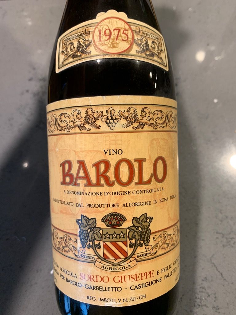 1976 Sordo Giuseppe E Figlio Giovanni Barolo Castiglione Falletto 