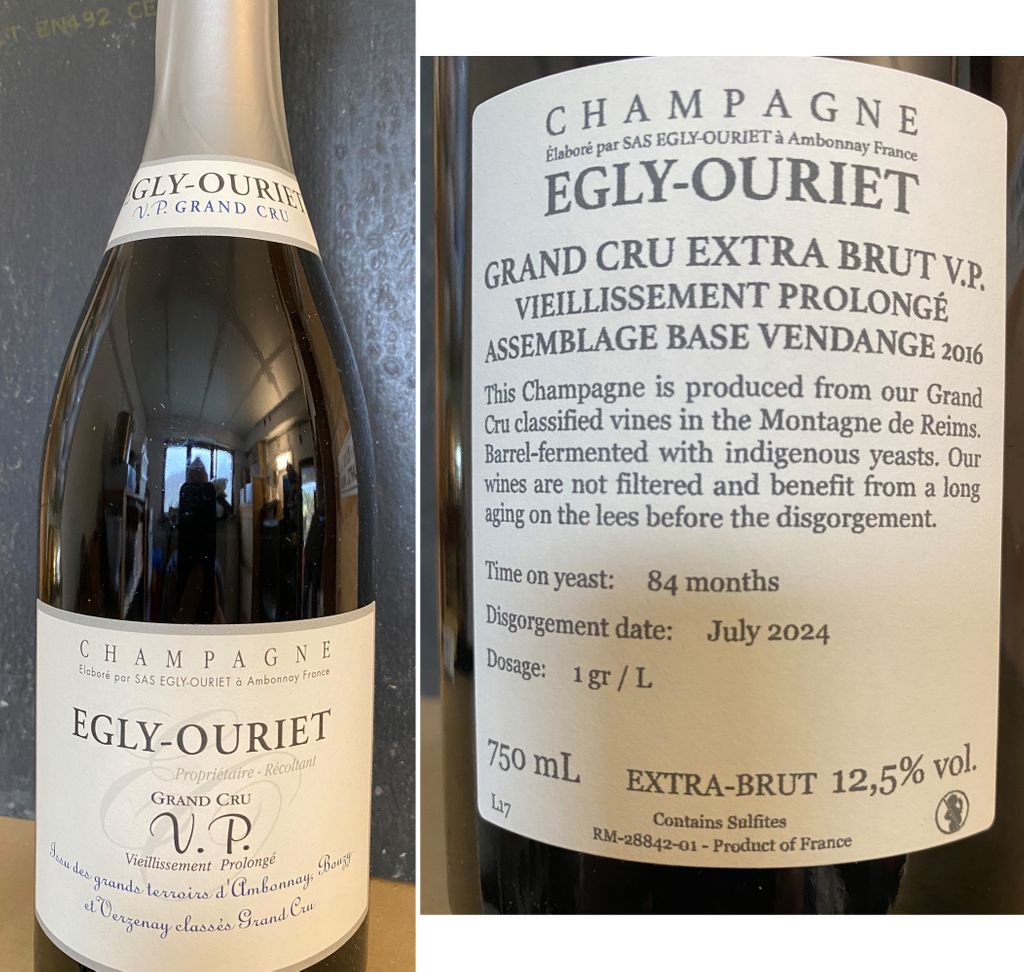 EGLY-OURIET VPシャンパン 82ヶ月熟成 12.5% EGLY-OURIET VPシャンパン