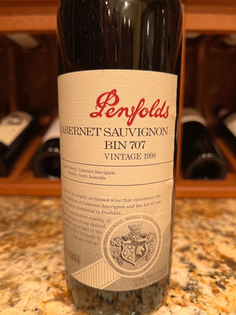 1998 Penfolds Cabernet Sauvignon Bin 707 - CellarTracker