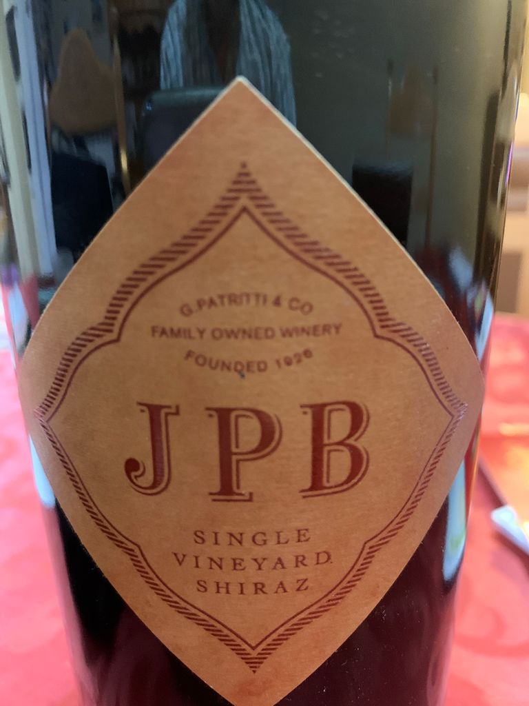 2020 Patritti Shiraz JPB, Australia, South Australia, Fleurieu, McLaren ...