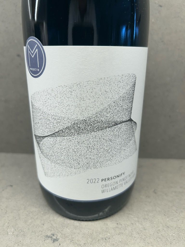 2022 Project M Pinot Noir Personify, USA, Oregon, Willamette Valley ...