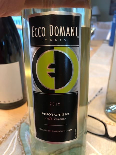 2019 Ecco Domani Pinot Grigio Delle Venezie, Italy, Delle Venezie ...