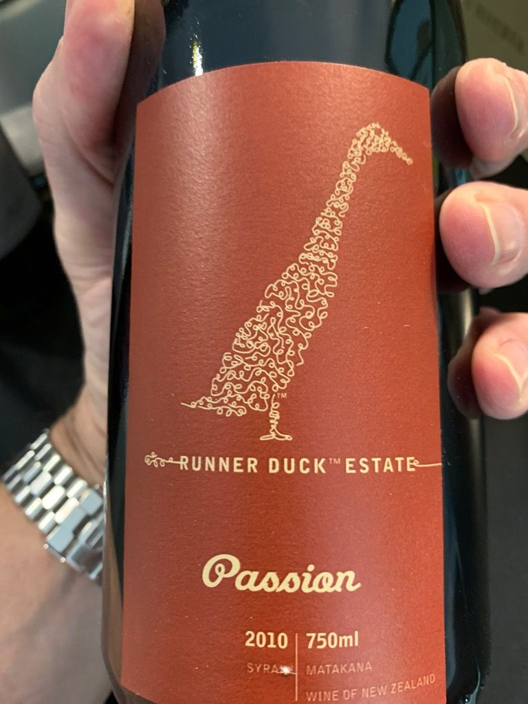 2010 Runner Duck Passion Syrah, New Zealand, North Island, Auckland, Matakana CellarTracker