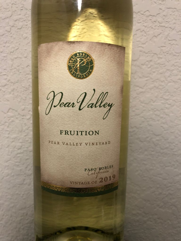 2019 Pear Valley Fruition Pear Valley Vineyard, USA, California, Central  Coast, Paso Robles - CellarTracker