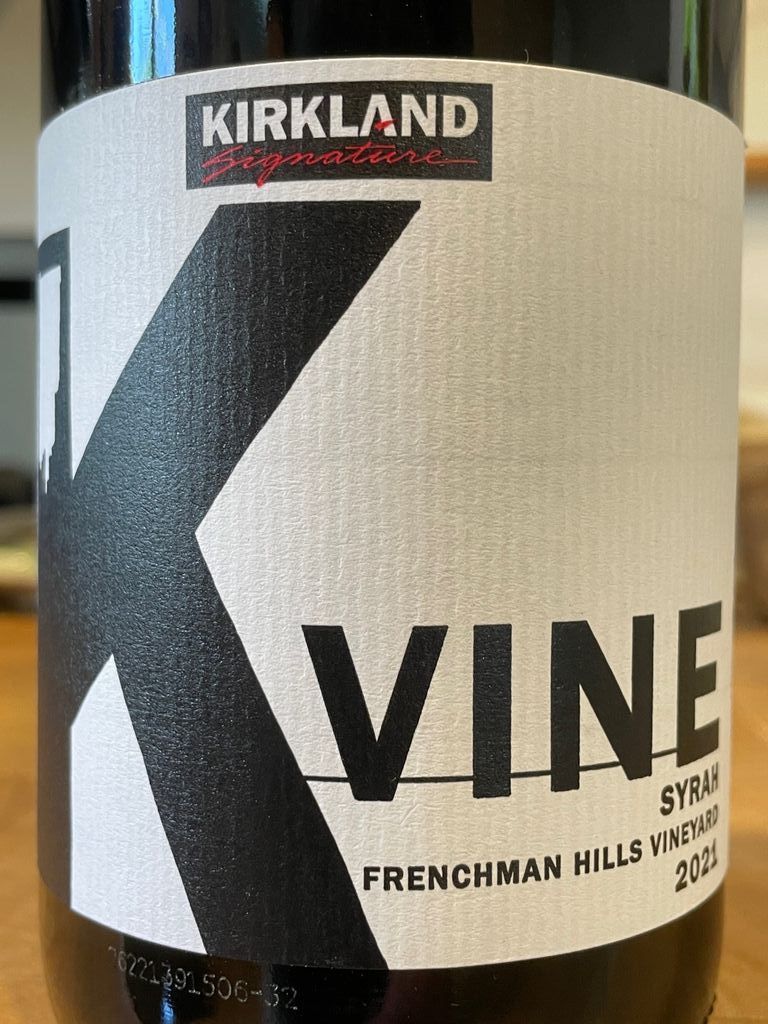 2021 Kirkland Signature Syrah K Vine Frenchman Hills Vineyard, USA