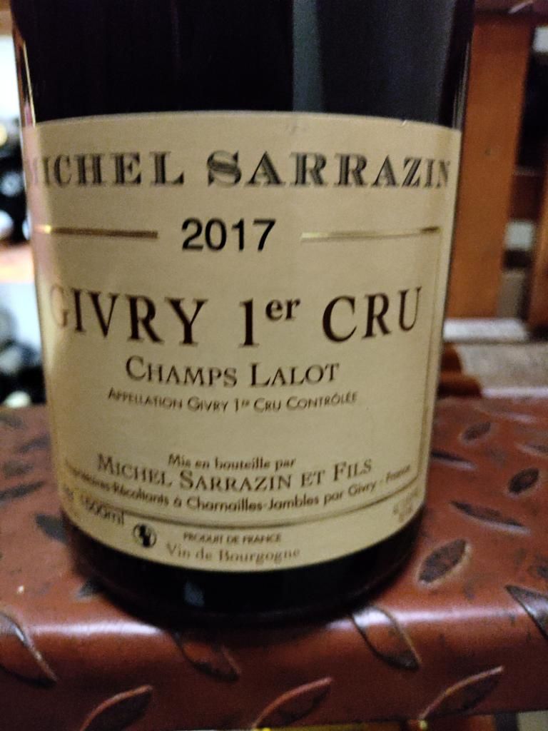 2017 Michel Sarrazin Et Fils Givry 1er Cru Champs Lalot, France ...