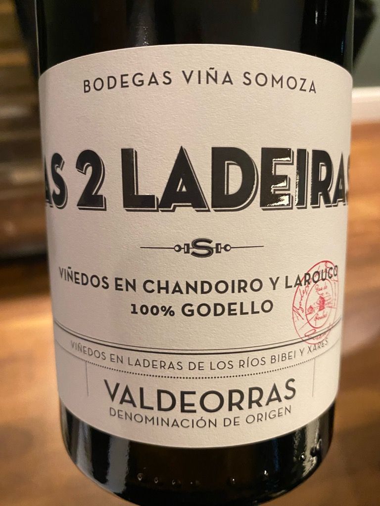 2020 Vina Somoza Godello AS 2 Ladeiras Selección, Spain, Galicia ...