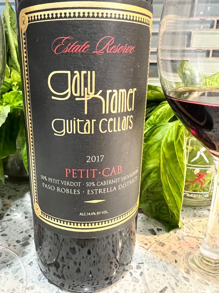 2018 Gary Kramer Guitar Cellars Estate Reserve Petit Cab, USA
