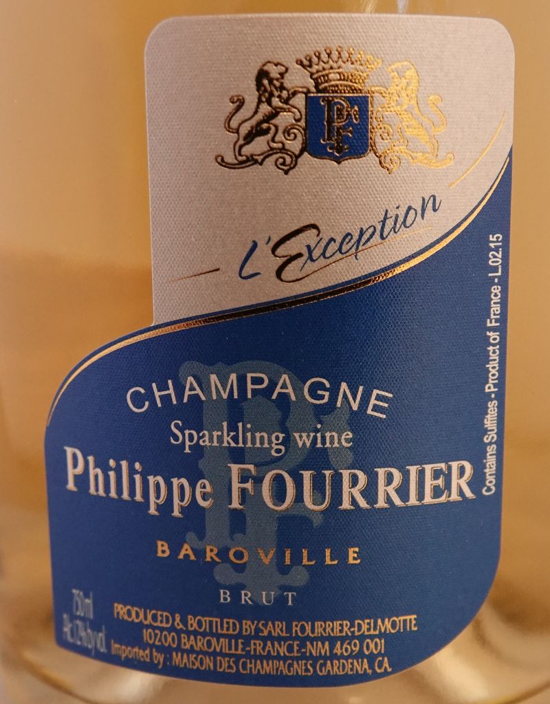 Champagne Philippe Fourrier Blanc De Noir NV Philippe Fourrier Champagne L'Exception, France, Champagne -  CellarTracker