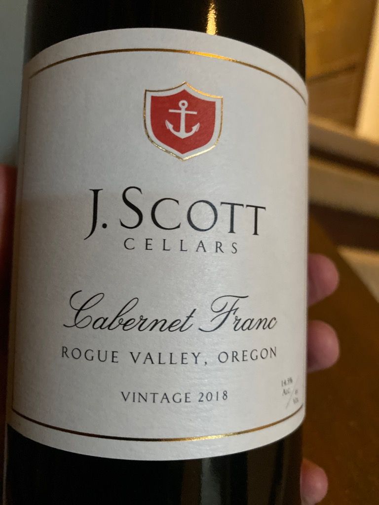 2017 J. Scott Cellars Franc, USA, Oregon, Southern Oregon