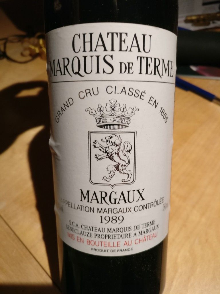ワイン CHATEAU MARQUIS DE TERME 1989 1989 Château Marquis de Terme - CellarTracker