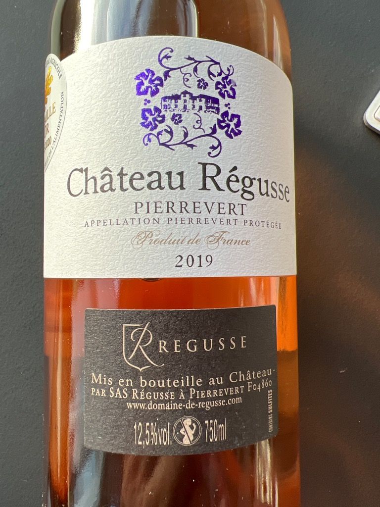 2019 Château Régusse Pierrevert Rosé, France, Provence, Pierrevert ...