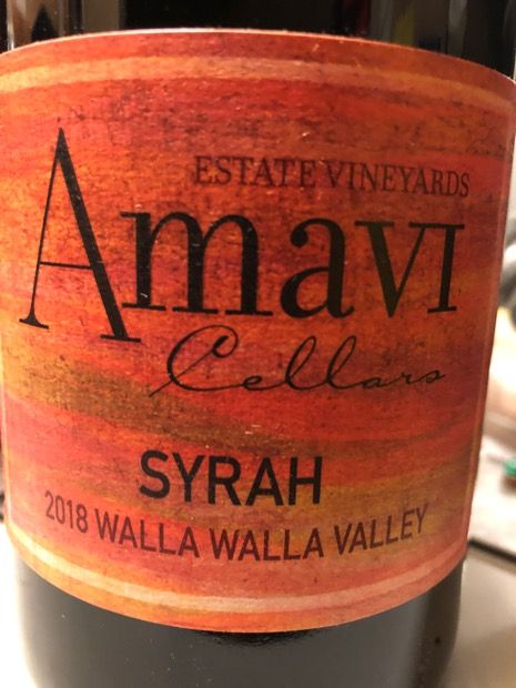 2013 Amavi Cellars Walla Walla Valley Syrah 750 Ml (875211000015)