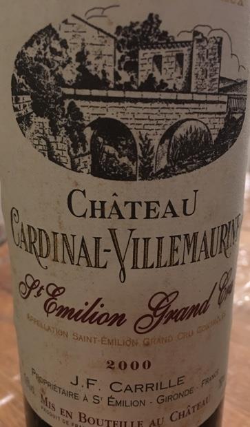 2000 Château Cardinal Villemaurine St. Émilion Grand Cru