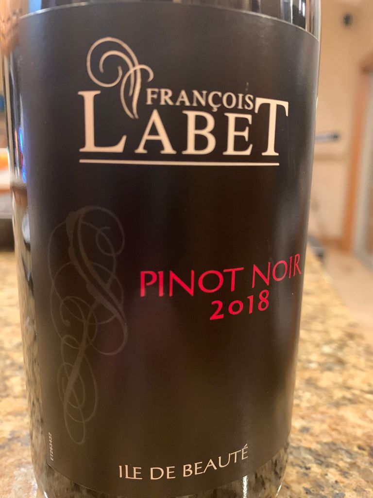 2019 Francois Labet Pinot Noir, Ile de Beaute, Corsica