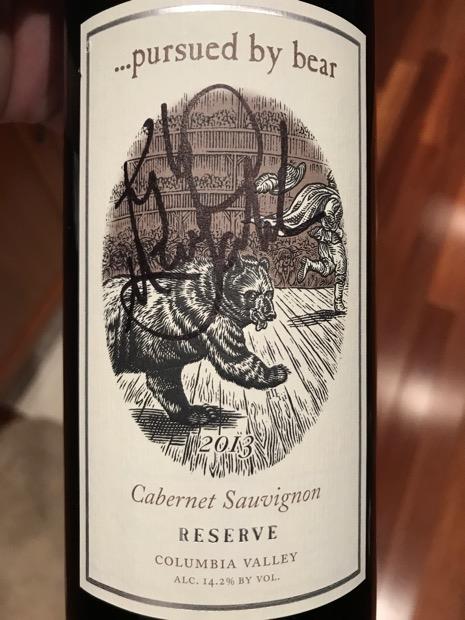 2013 Pursued by Bear Cabernet Sauvignon Pursued by Bear, USA ...