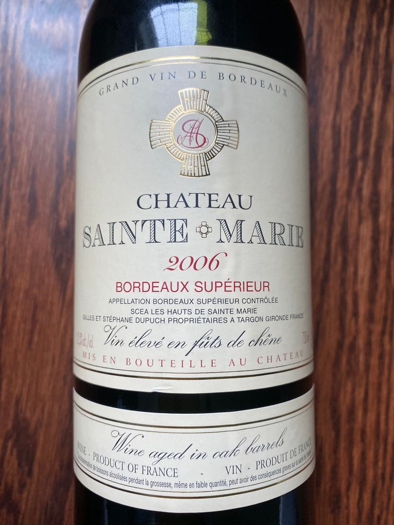 06 Chateau Sainte Marie France Bordeaux Bordeaux Superieur Cellartracker