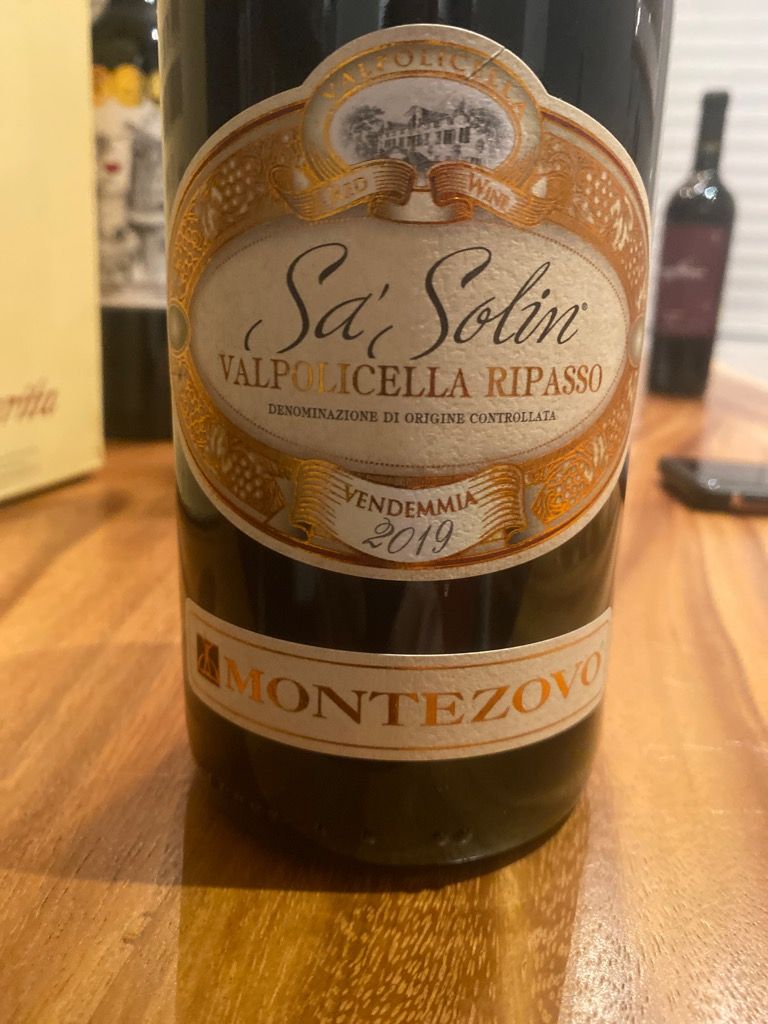 2019 Monte Zovo Ripasso della Valpolicella Sa' Solin, Italy, Valpolicella, Ripasso della 2019 Monte Zovo Ripasso della Valpolicella Sa' Solin, Italy, Valpolicella, Ripasso della