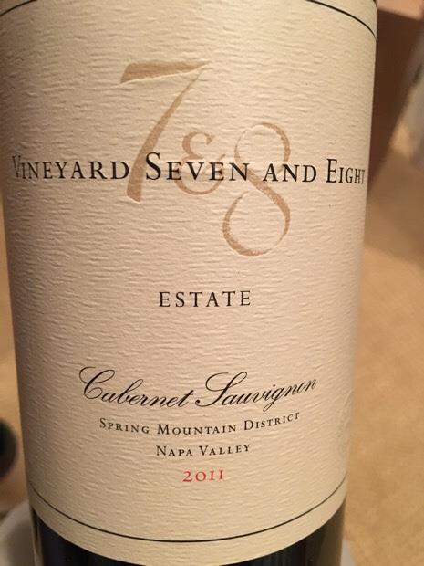 2011 Vineyard 7 & 8 Cabernet Sauvignon Estate - CellarTracker