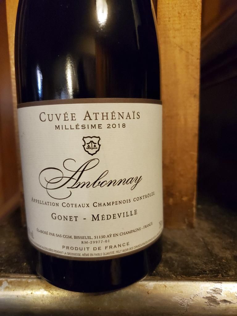 2018 Gonet-Médeville Coteaux Champenois Cuvée Athenais Ambonnay Rouge ...