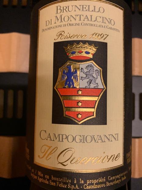 1990 Campogiovanni (San Felice) Brunello di Montalcino Riserva, Italy ...