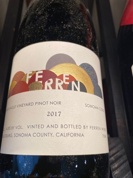 2017 Ferren Wines Pinot Noir Silver Eagle Vineyard, USA, California ...