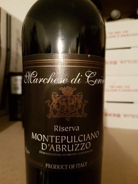 2019 Marchese di Cerivo Montepulciano Montepulciano d'Abruzzo, Italy ...