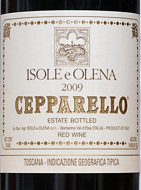 2009 Isole e Olena Cepparello Toscana IGT, Italy, Tuscany, Toscana IGT ...