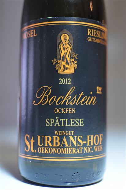 2012 Nik Weis St Urbans Hof Ockfener Bockstein Riesling Spätlese Germany Mosel Saar Ruwer 6980