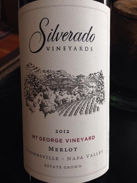 ワイン Silverado Vineyards 2012 Merlot Silverado Mt. George Merlot 2012 | Wine.com