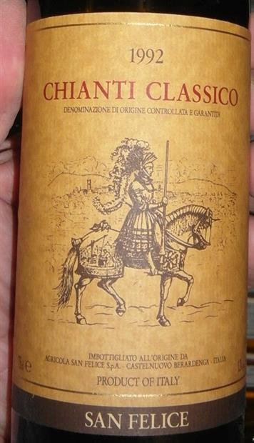 ワンピなど最旬ア！ Chianti Felice San 1992 Classico CellarTracker - ワイン