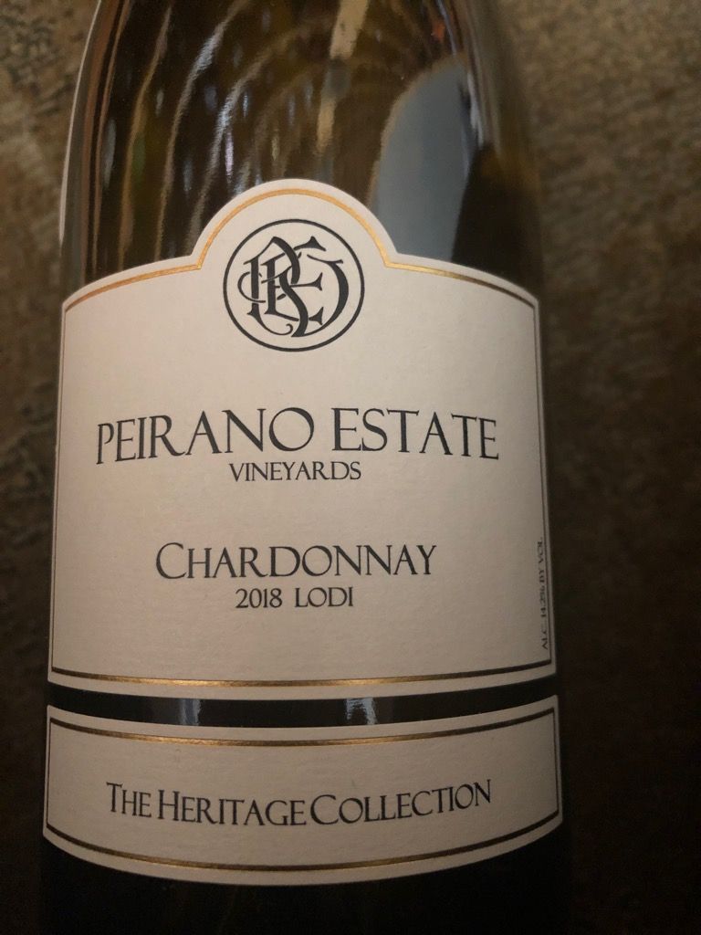 2018 Peirano Estate Vineyards Chardonnay The Heritage Collection, USA, California, Central