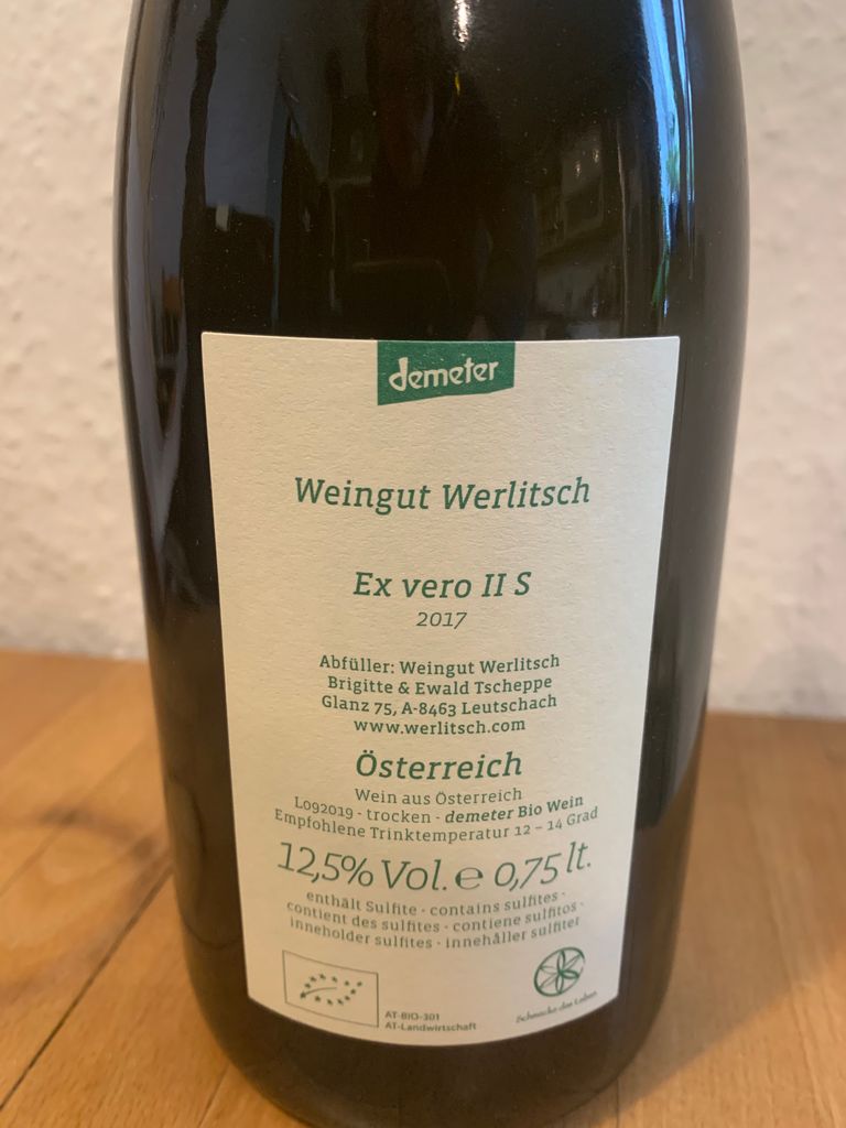 2017 Ewald Tscheppe (Weingut Werlitsch) Ex Vero IIs - CellarTracker