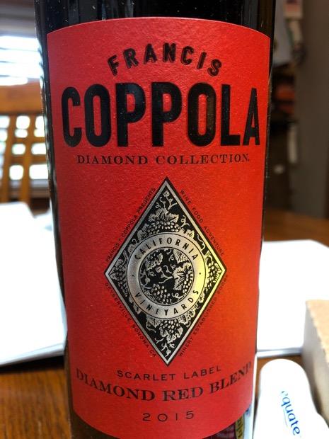 2015 Francis Ford Coppola Diamond Collection Scarlet Label, USA ...