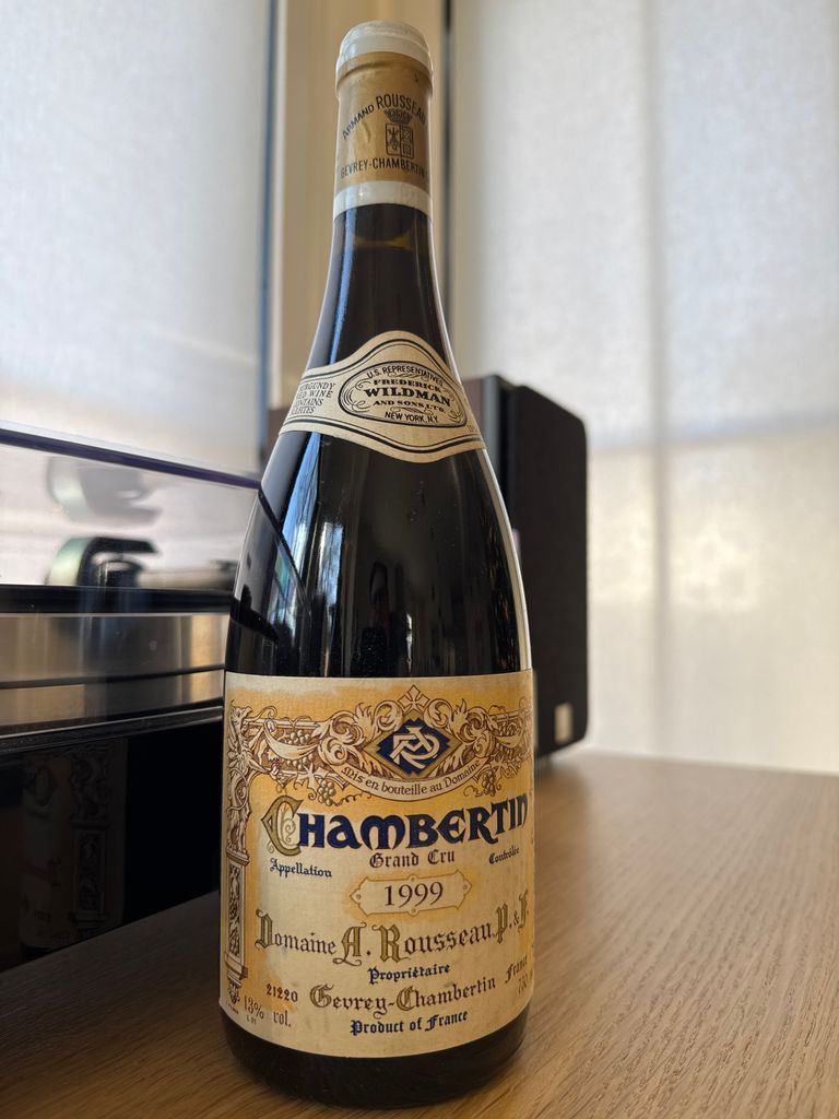 空き瓶 アルマン・ルソー Chambertin 1999 1999 Domaine Armand Rousseau Père et Fils Chambertin