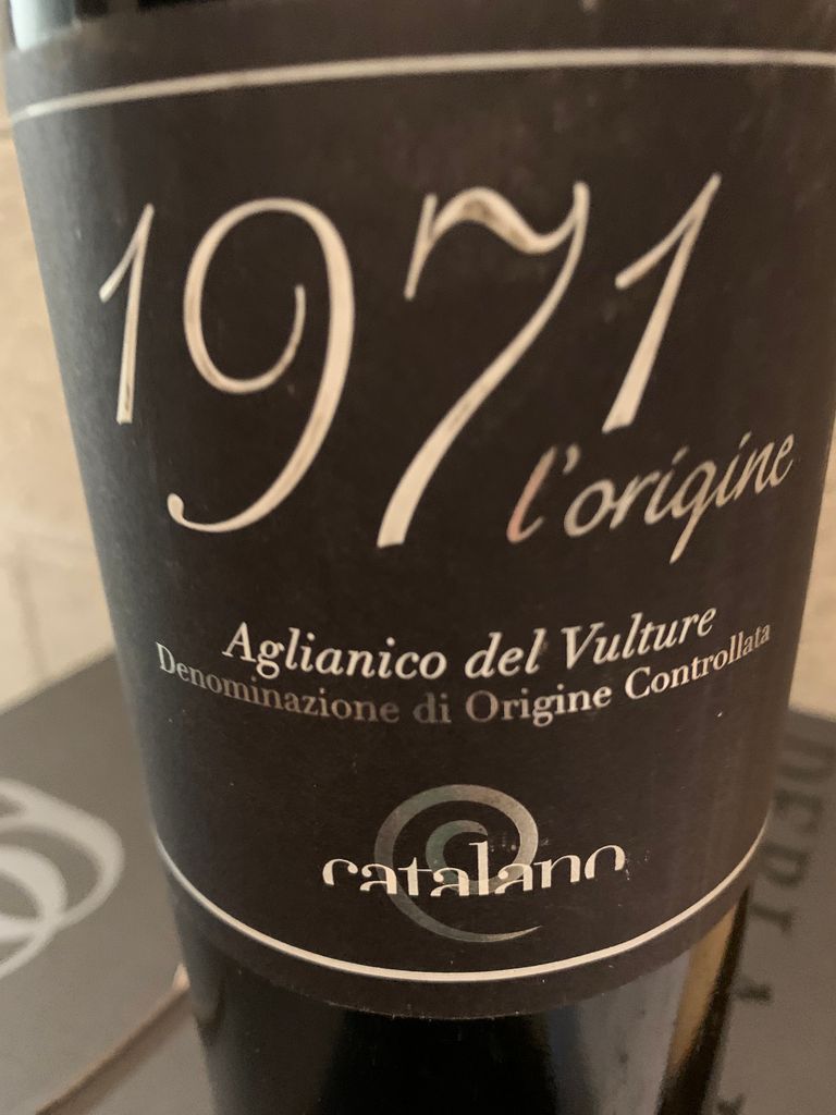 2010 catalano Aglianico del Vulture 1971, Italy, Basilicata, Aglianico