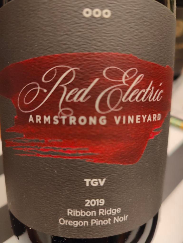 2019 Red Electric Pinot Noir TGV Armstrong Vineyard, USA, Oregon