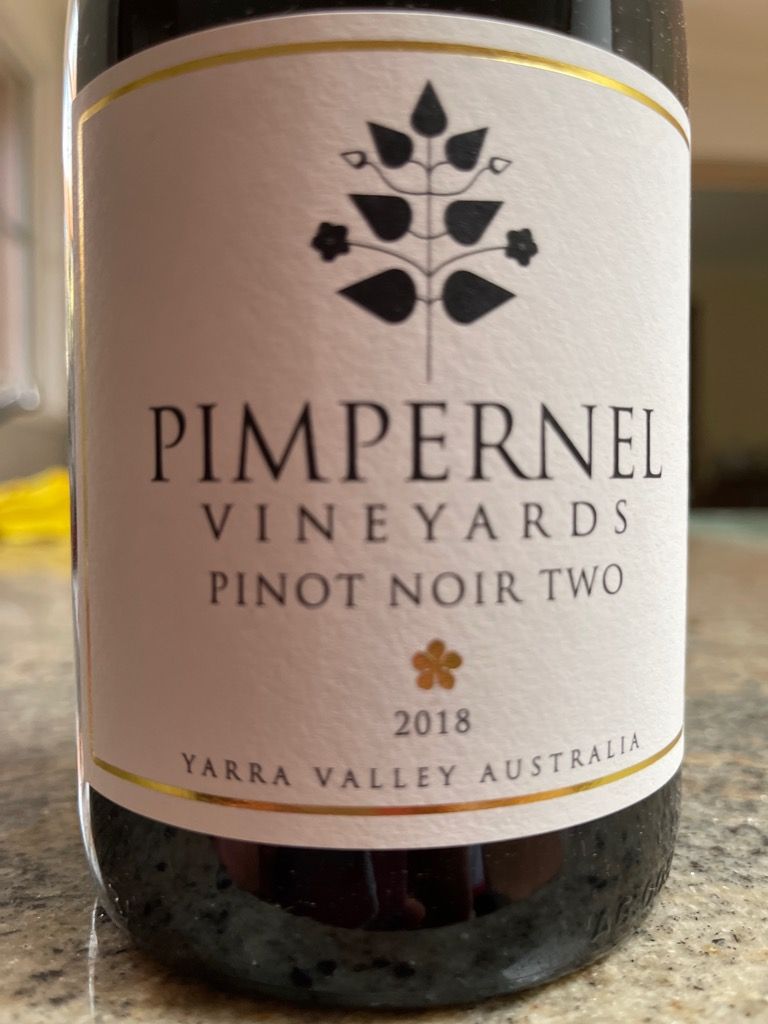 2018 Pimpernel Vineyards Pinot Noir Two, Australia, Victoria, Port ...
