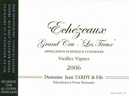 2006 Domaine Jean Tardy et Fils Echezeaux Les Treux Vieilles