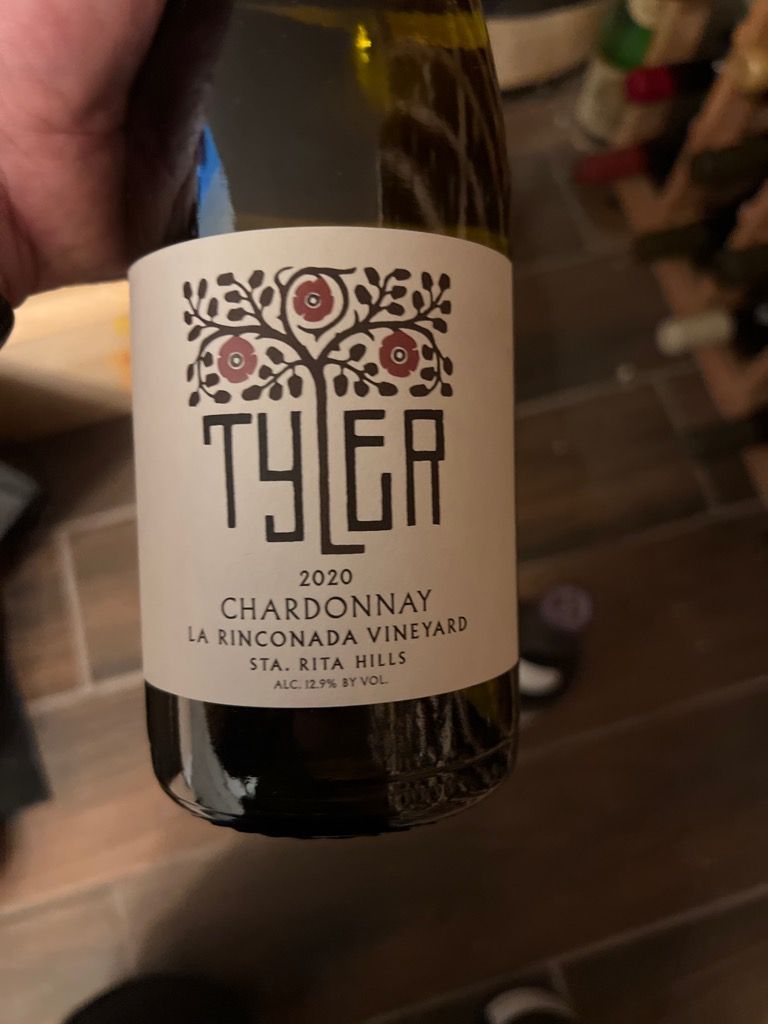 2020 Tyler Chardonnay La Rinconada Vineyard, USA, California, Central ...