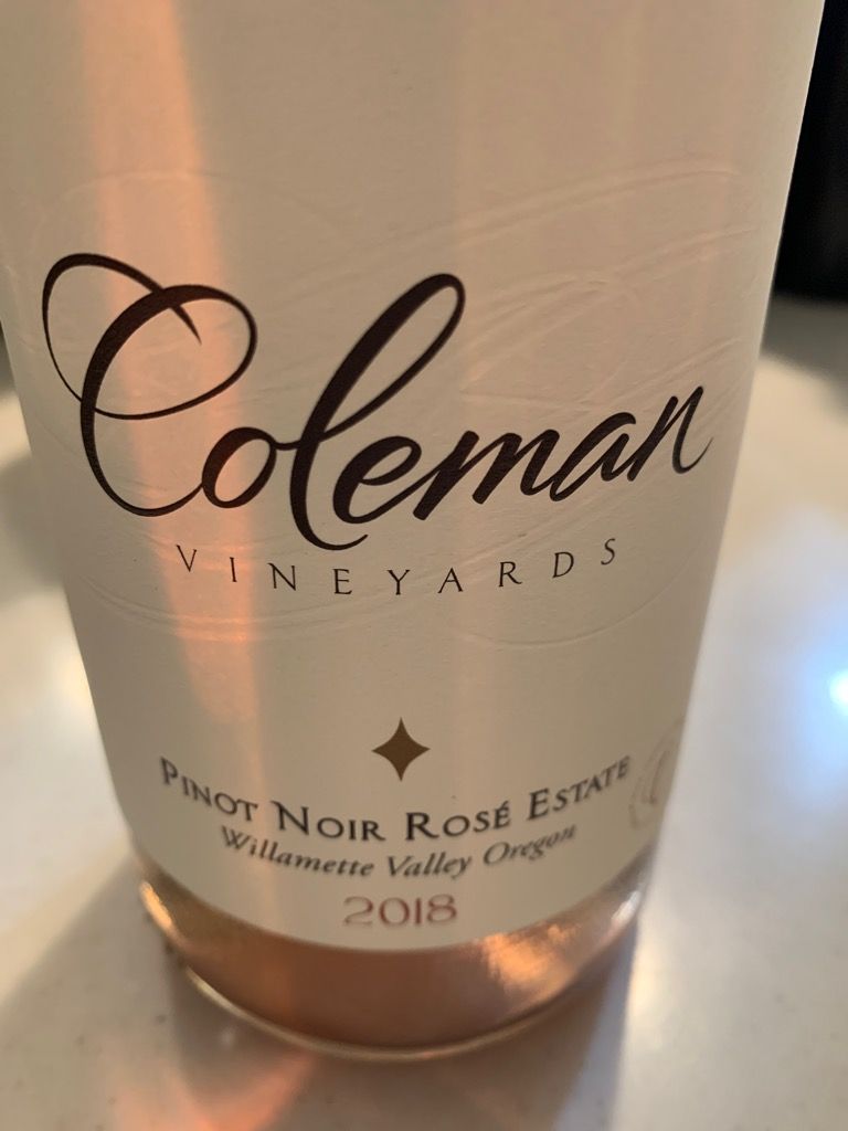 2021 Coleman Vineyards Pinot Noir Rosé, USA, Oregon, Willamette Valley CellarTracker